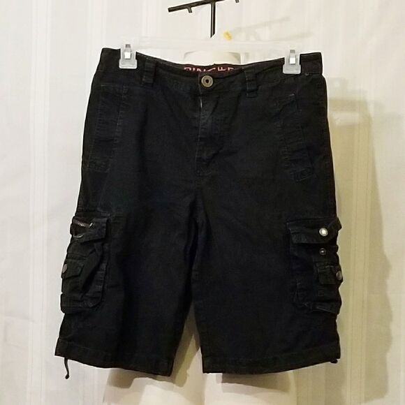 Boys Ring of Fire‎ Black Cargo Shorts Size 16 - Picture 2 of 5